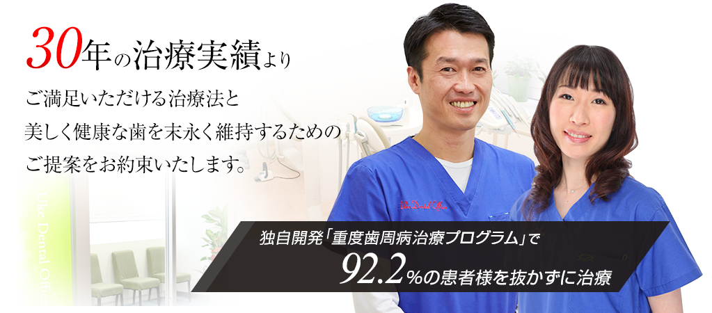 独自開発「重度歯周病治療プログラム」で92.2%の患者様を抜かずに治療